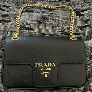 Prada Saffiano Leather Shoulder Bag